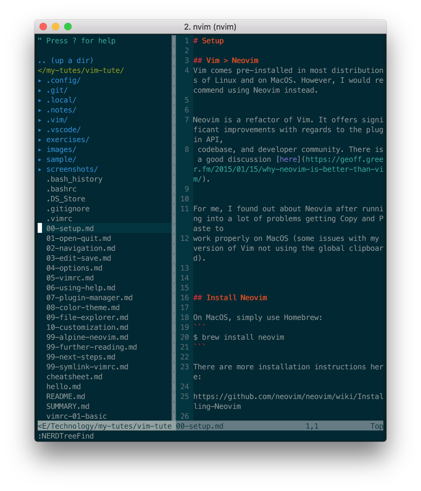 Vim windows vertical